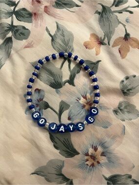 Toronto Blue Jays Inspired Beaded Bracelet - Go Jays Go - Blue